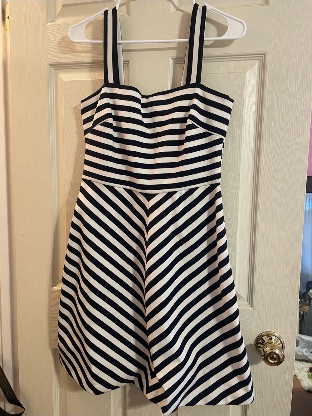 Michael Kors Navy and White Striped Top